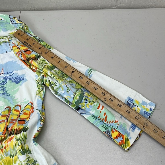 Caktus denim sail boat print jacket Sz S - Picture 11 of 11